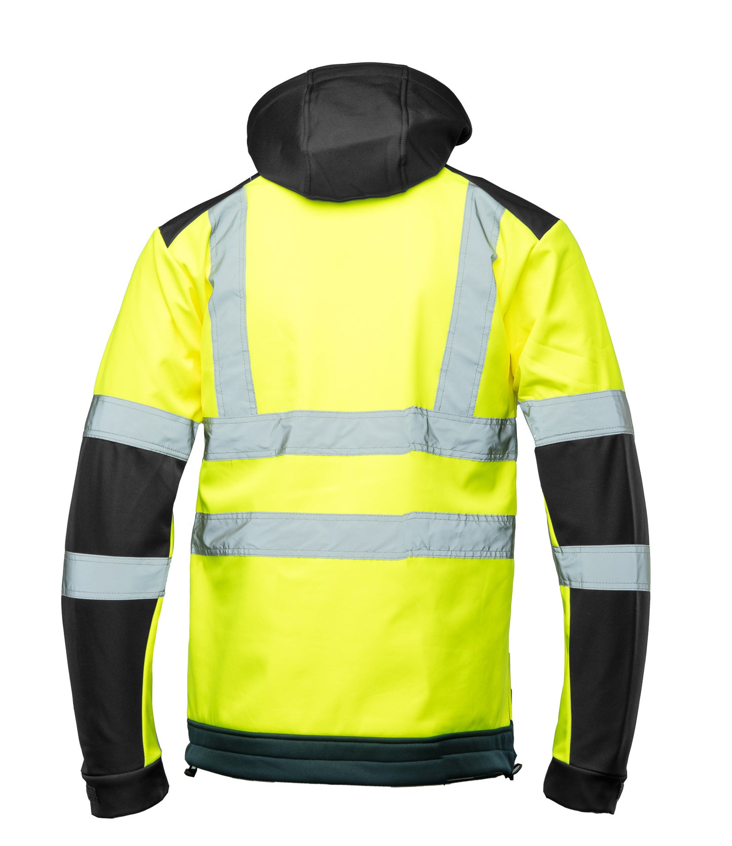 High-Visibility Softshell Werkjas Marineblauw met Reflecterende Strepen – Klasse 2