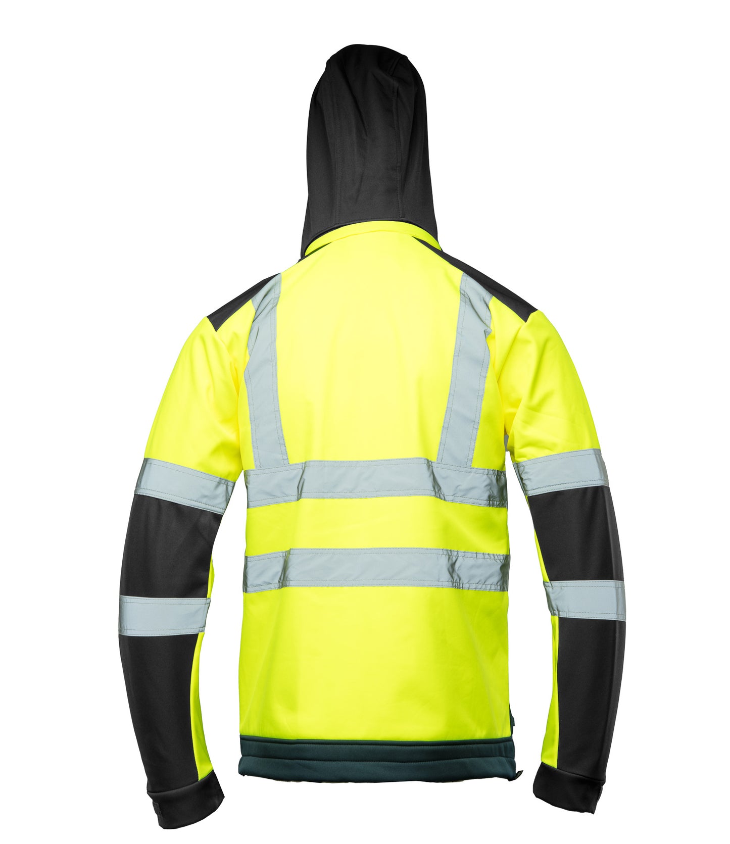 High-Visibility Softshell Werkjas Marineblauw met Reflecterende Strepen – Klasse 2