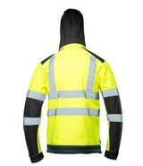 High-Visibility Softshell Werkjas Marineblauw met Reflecterende Strepen – Klasse 2